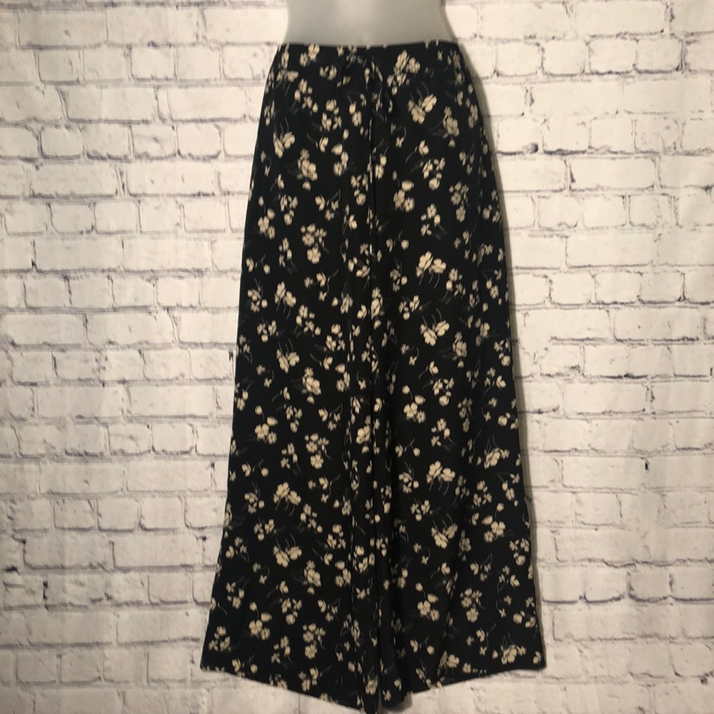 NWOT Show Me Your MuMu Pants & Pantsuit Wonens Wide Leg/Black-Tan Floral Print